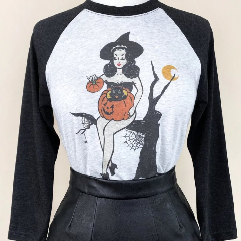 Mischief Made Clothing Boo Boo Kitty Raglan T Shirt